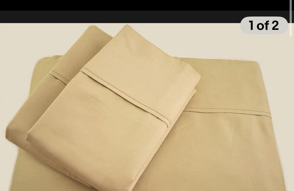 Donna Karan 700 Thread Count Luxe Egyptian Sateen QUEEN Sheet Set Gold